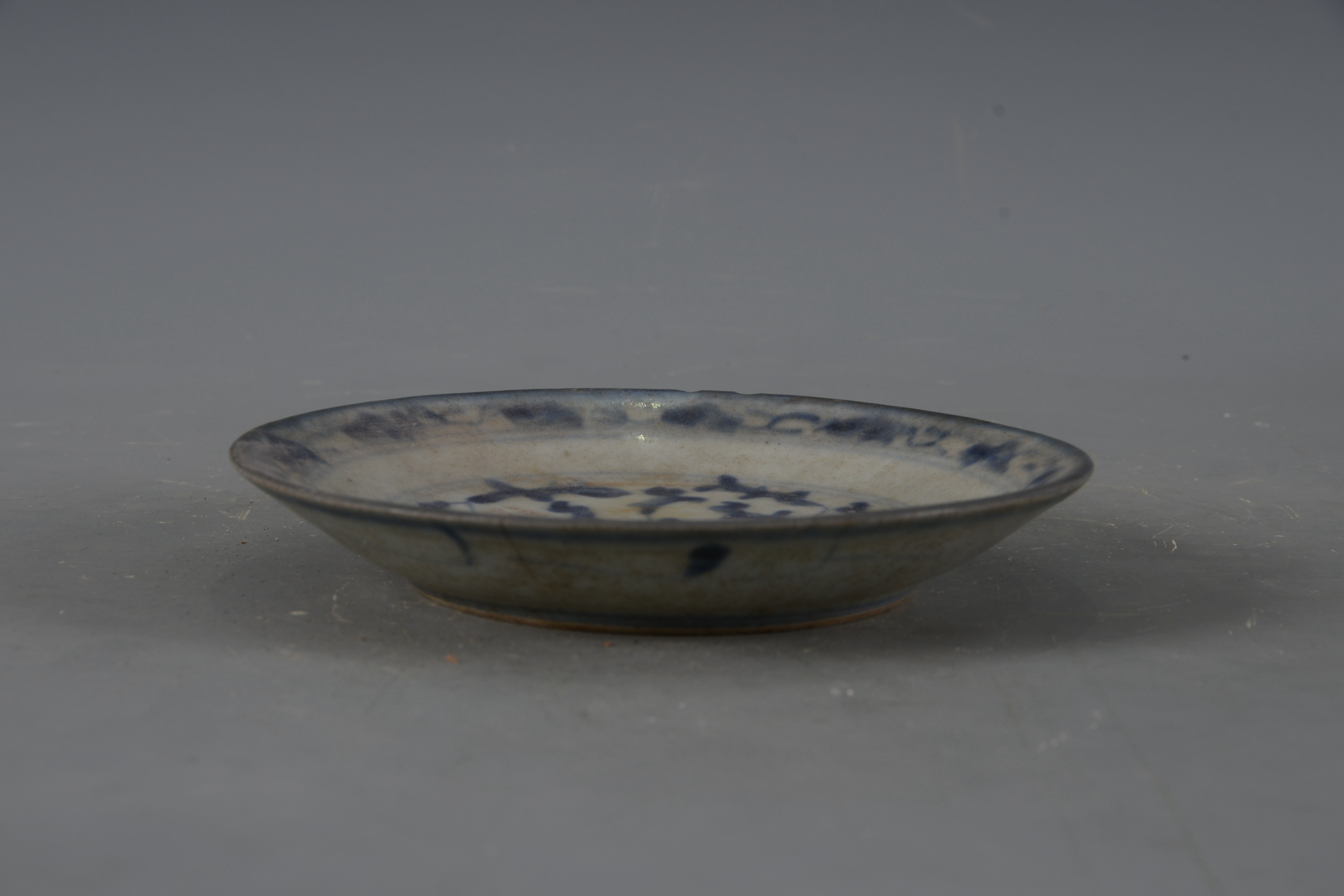 民國青花花卉紋碟