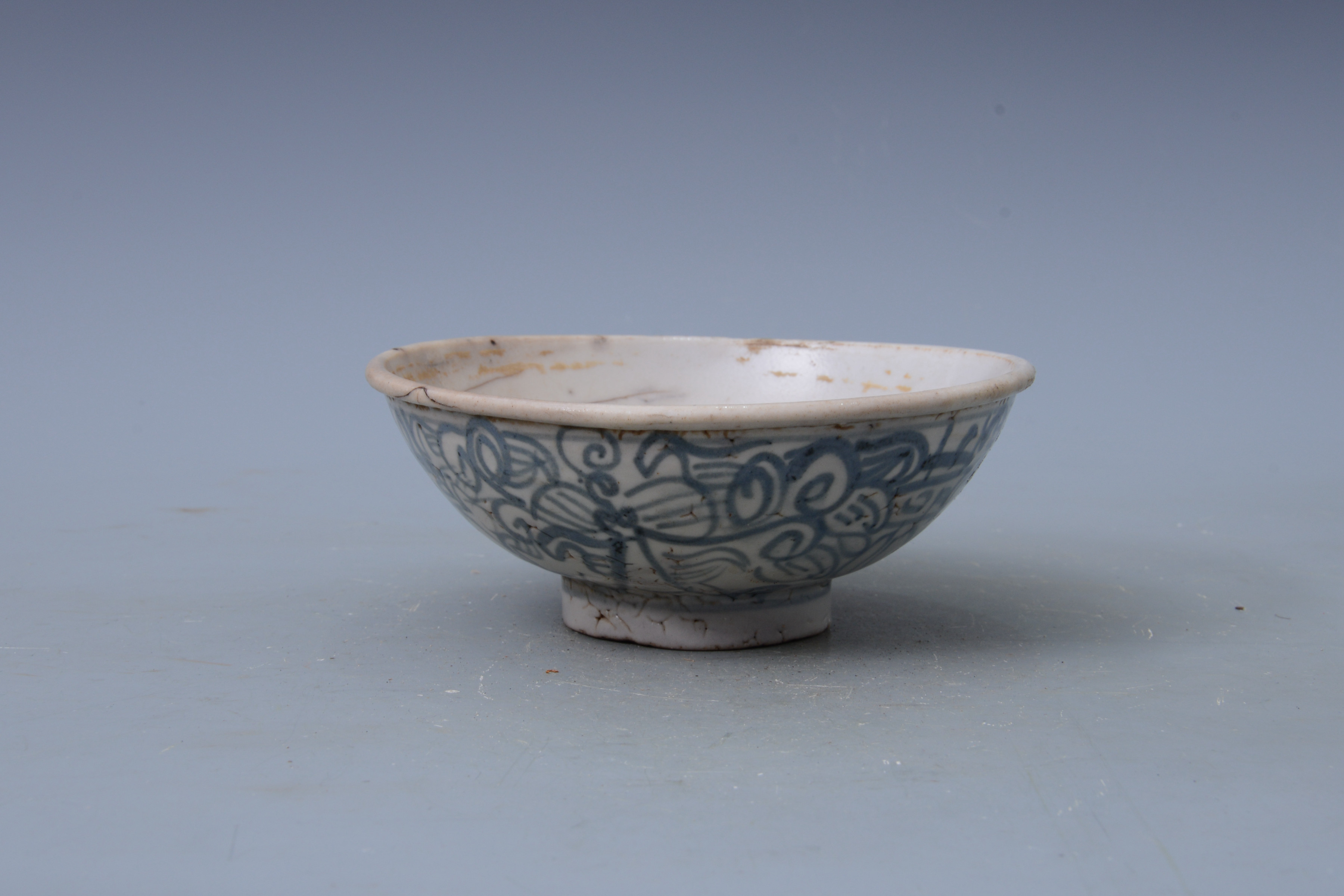 清青花雙喜花卉紋碗