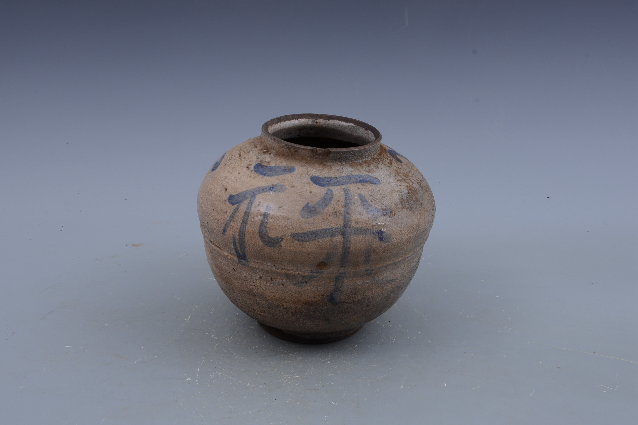 清青花福祿壽紋罐